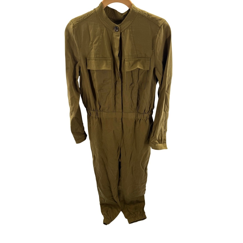 Banana Republic Womens Olive Green Utility Jumpsuit Sample NEW Size 6‎